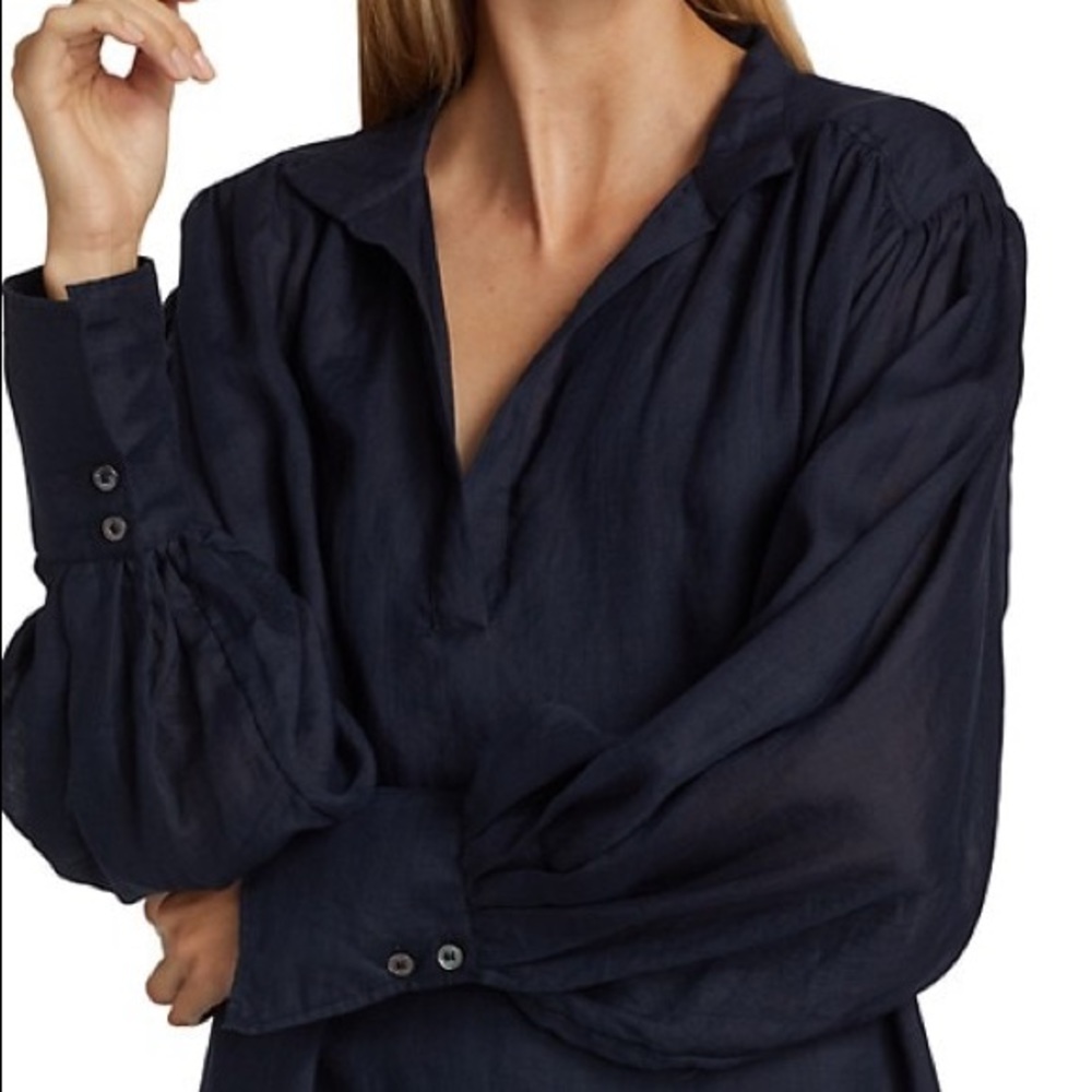 FRAME Emma Dress Navy Size Medium